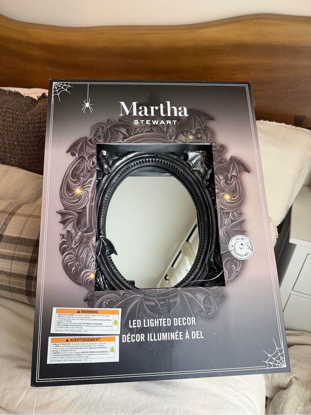 Viral Martha Stewart Black LED Gothic Oval Mirror